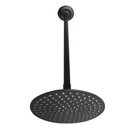 Showerscape K236K20 7-3/4 Inch Showerhead with 17-Inch Ceiling Mount Shower Arm, Matte Black K236K20